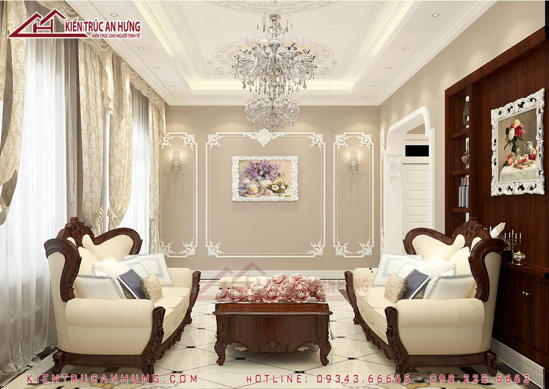 Mẫu nội thất tân cổ điển cho mẫu nhà đẹp tại Quảng Trị