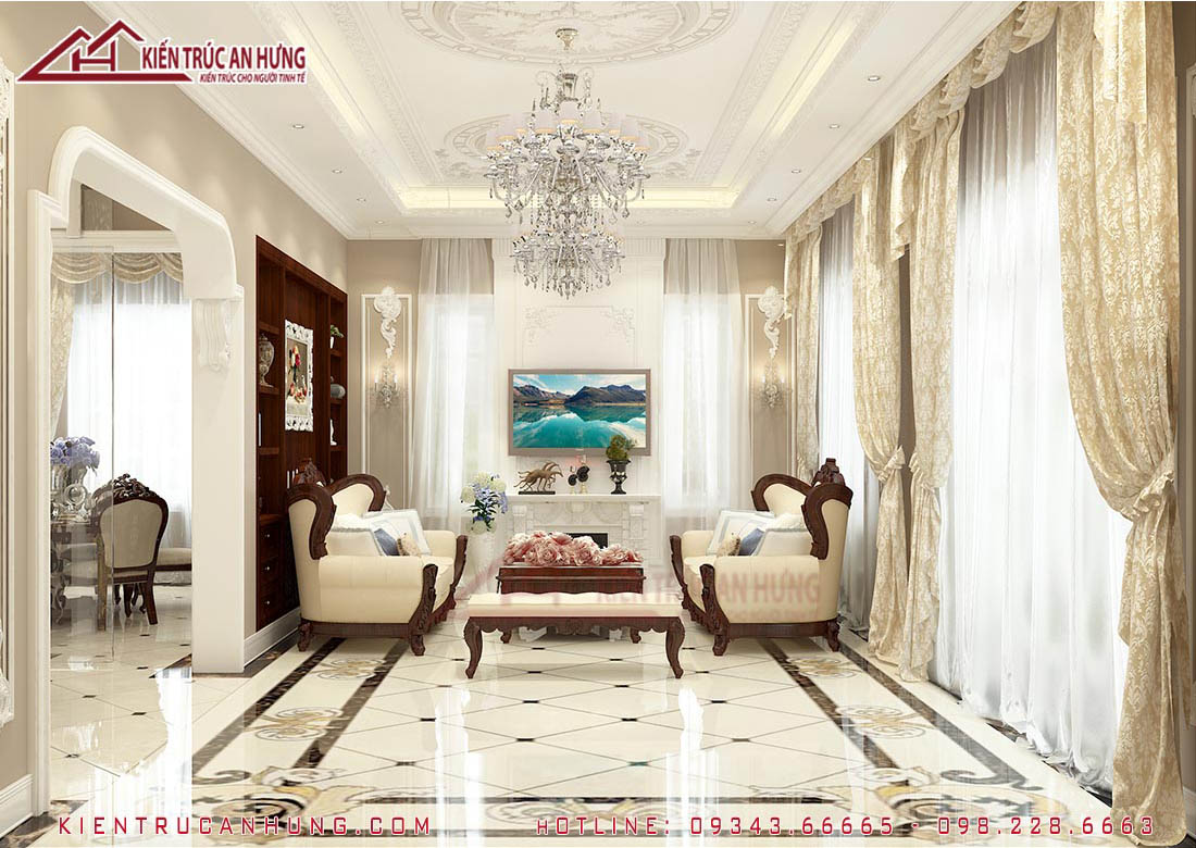 Mẫu nội thất tân cổ điển cho mẫu nhà đẹp tại Quảng Trị