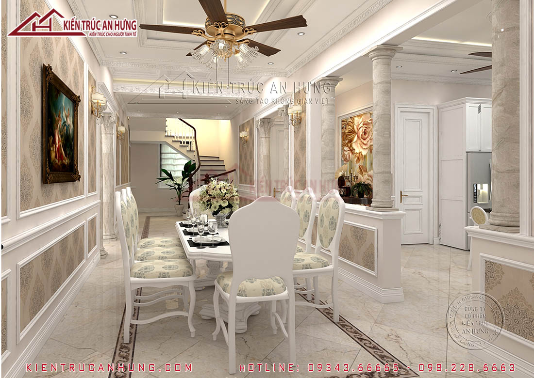 Thiết kế nội thất tân cổ điển đẹp tinh tế - Cô Tuyết - Hải Phòng - NT1563