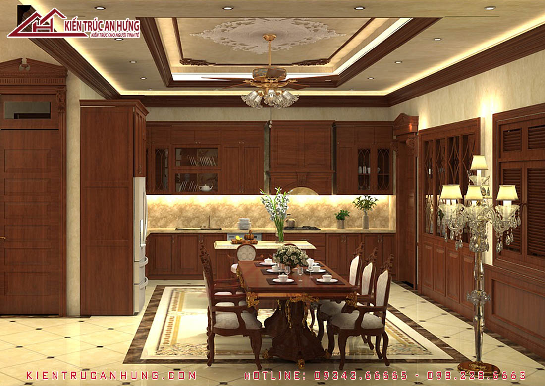 Thiết kế nội thất tân cổ điển của gia đình anh Dương tại Nam Định