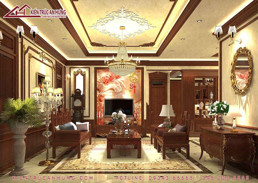 Thiết kế nội thất tân cổ điển của gia đình anh Dương tại Nam Định