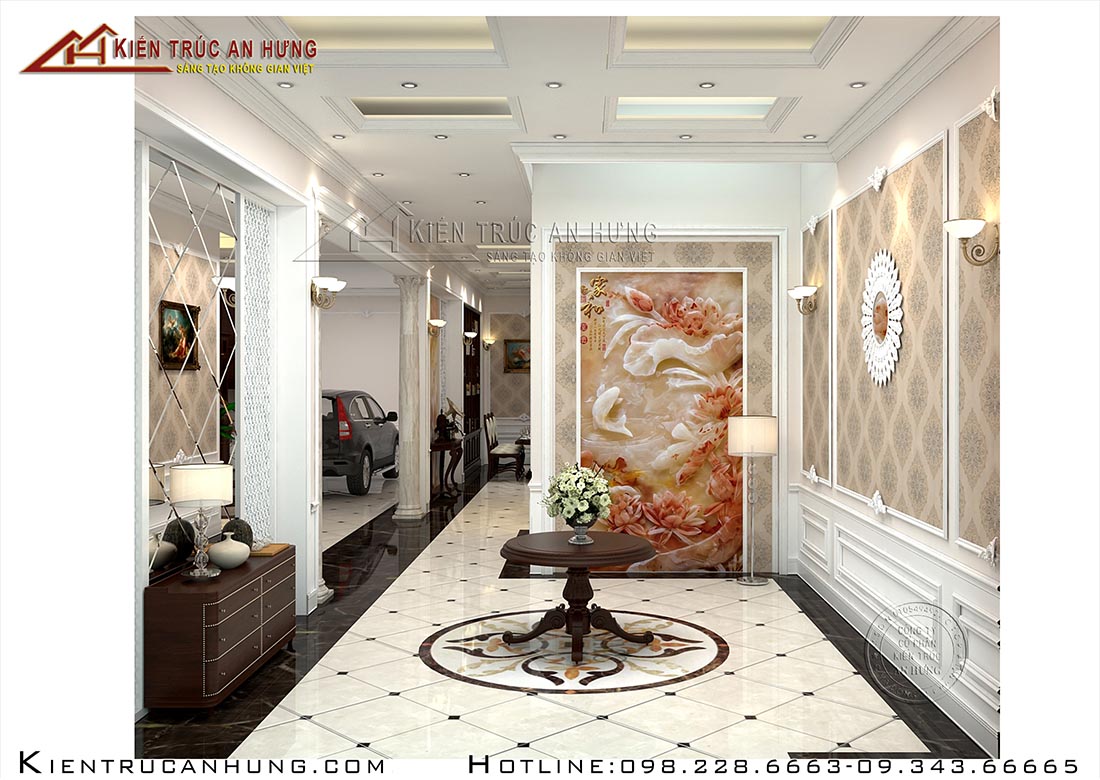 Thiết kế nội thất tân cổ điển nhà anh Sơn tại Nghệ An