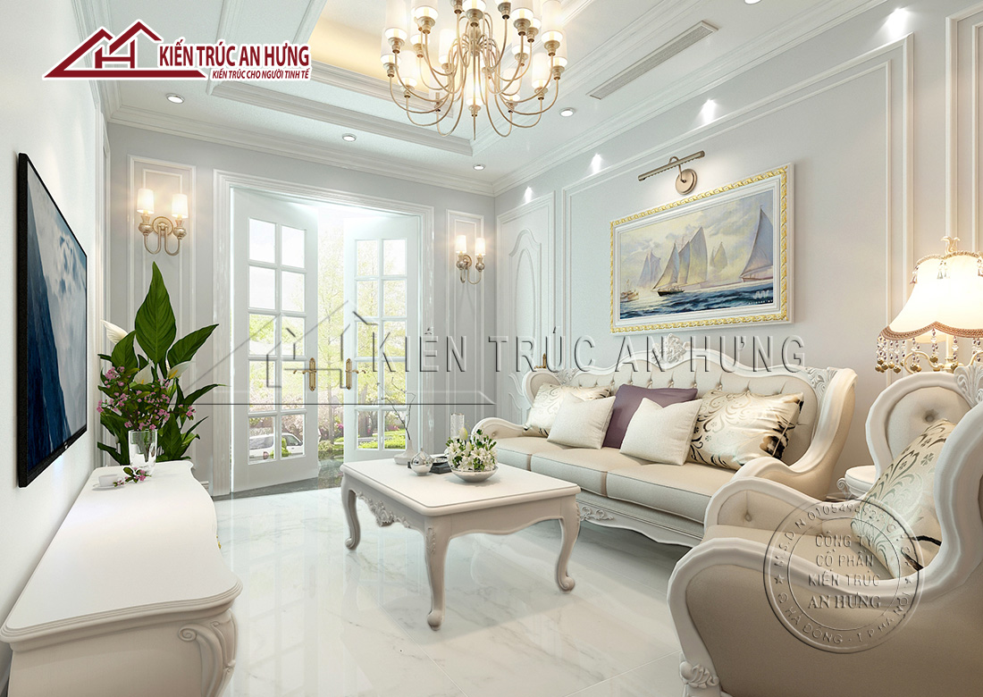 Thiết kế nội thất biệt thự tân cổ điển - Anh Linh - Bạc Liêu - NT1768