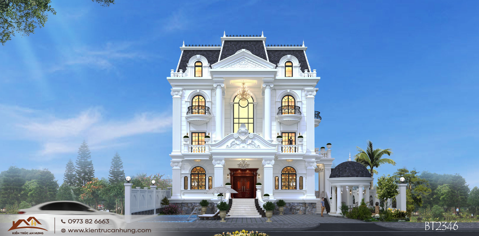 Căn biệt thự 3 tầng của chị Hà - Nam Định nổi bật lên với vẻ đẹp tráng lệ, cuốn hút